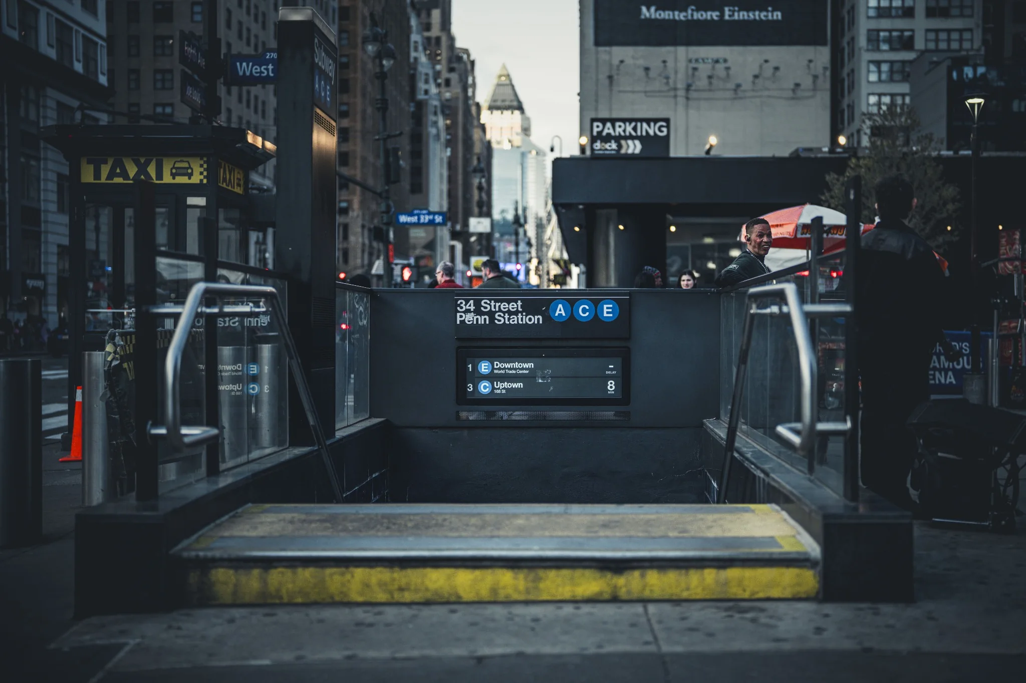 Acceso a la estación Penn Station en Nueva York.